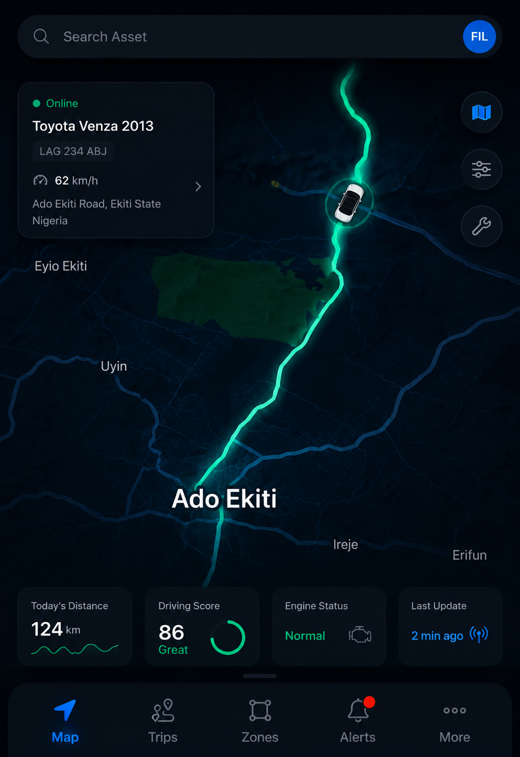 FleetHive app view