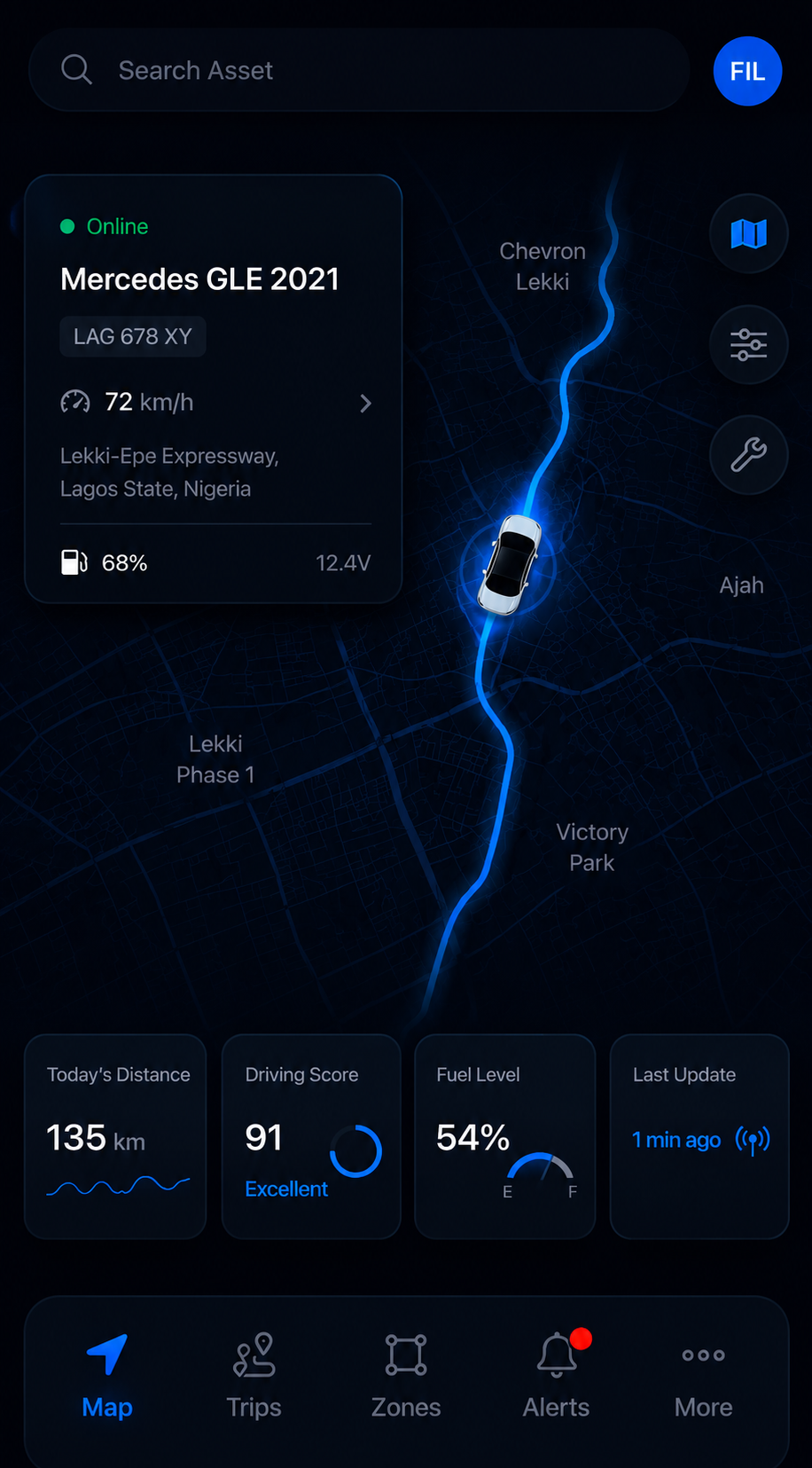FleetHive app view