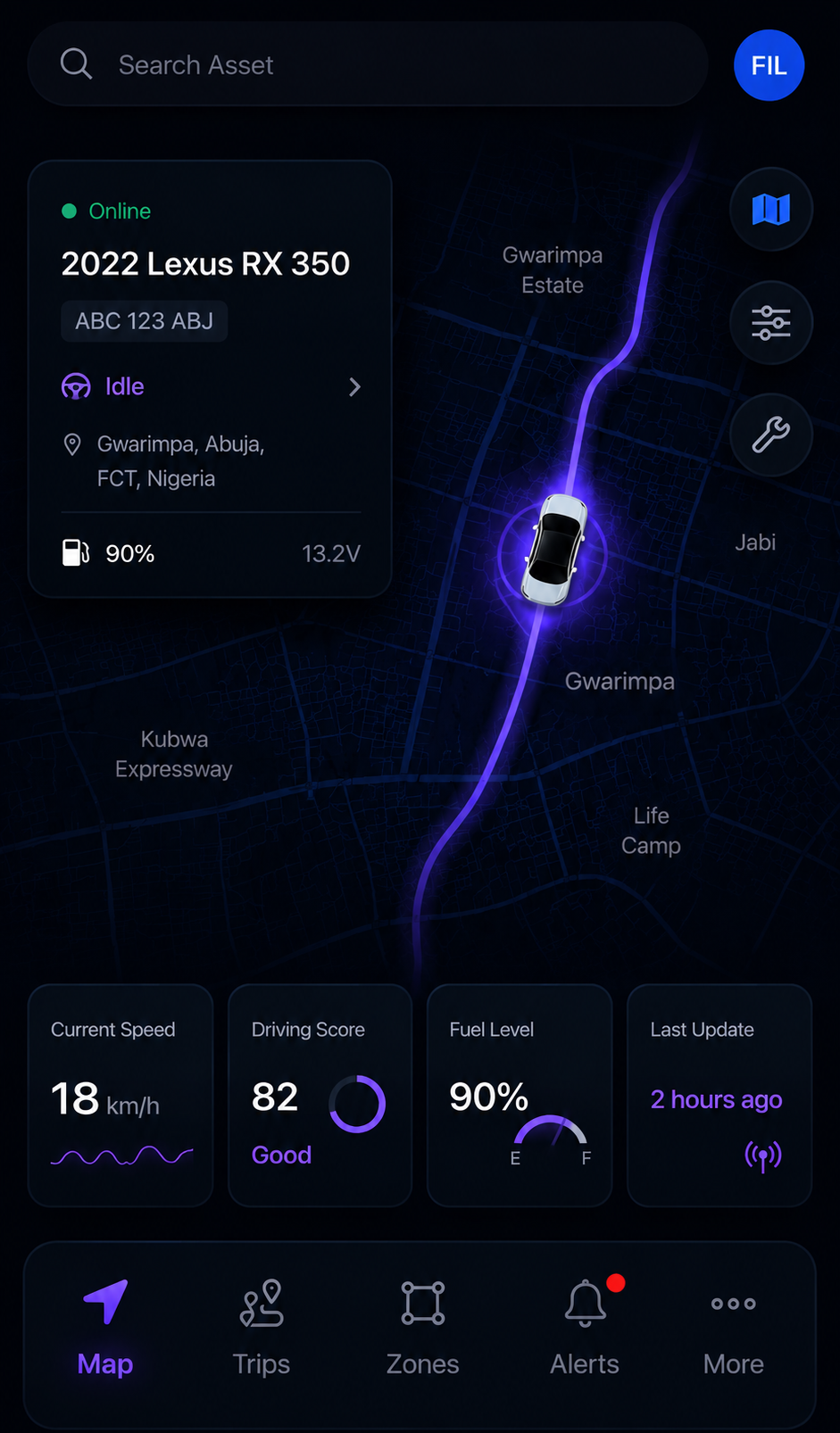 FleetHive app view