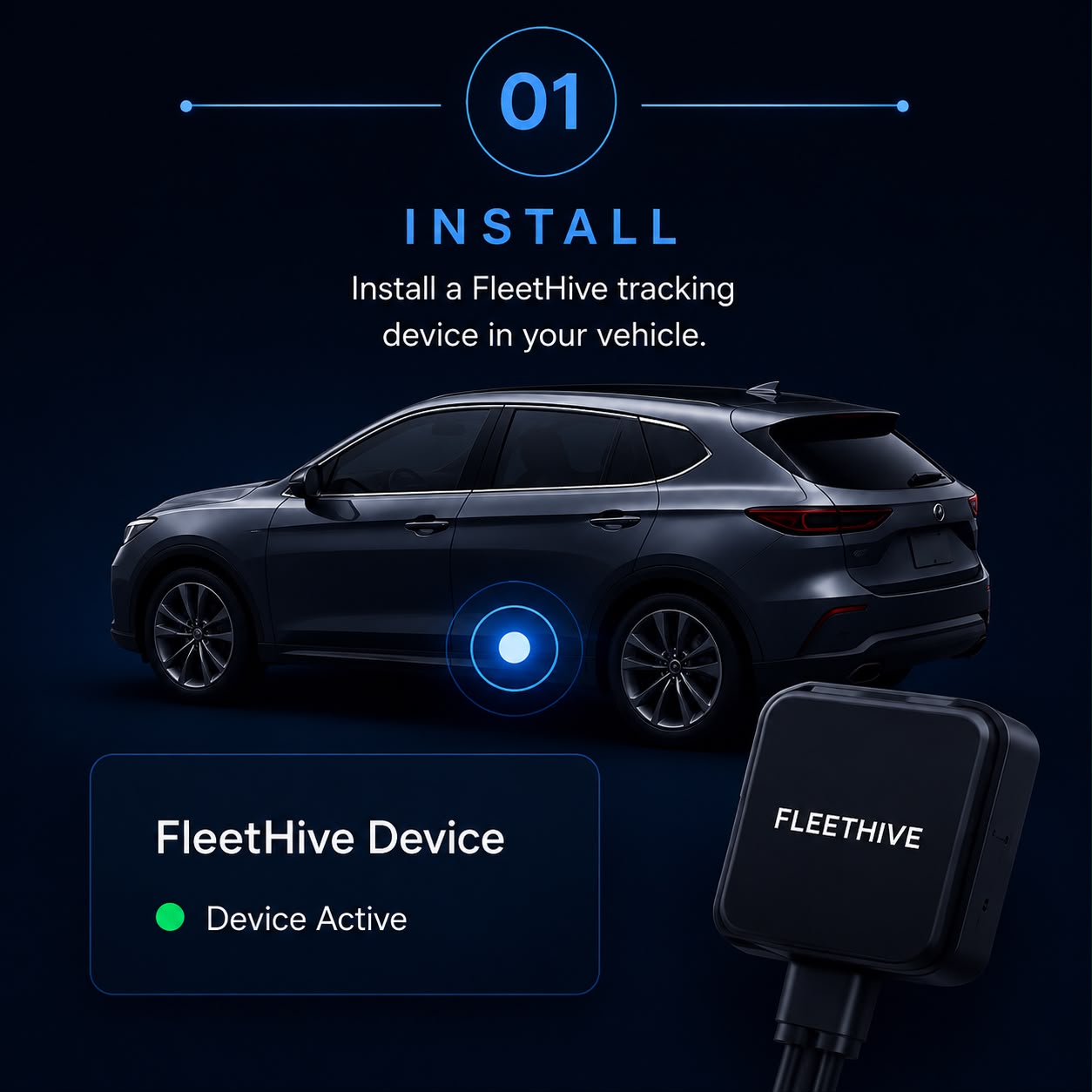 Install the FleetHive tracking device