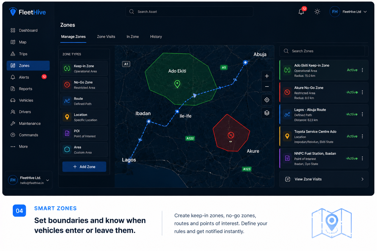 Smart Zones UI